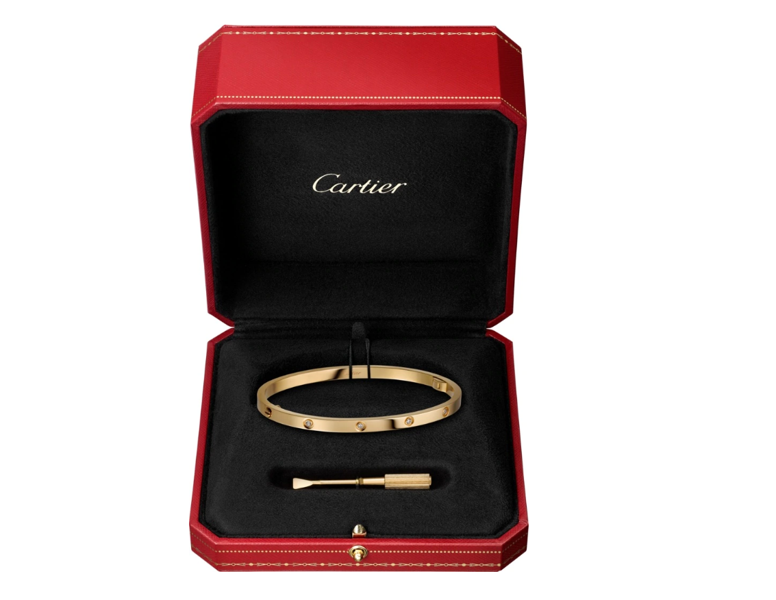【Cartier】カルティエ LOVE BRACELET, SMALL MODEL, 10 DIAMONDS ブレスレット、SM、ダイヤモンド10個-BRAND OFF