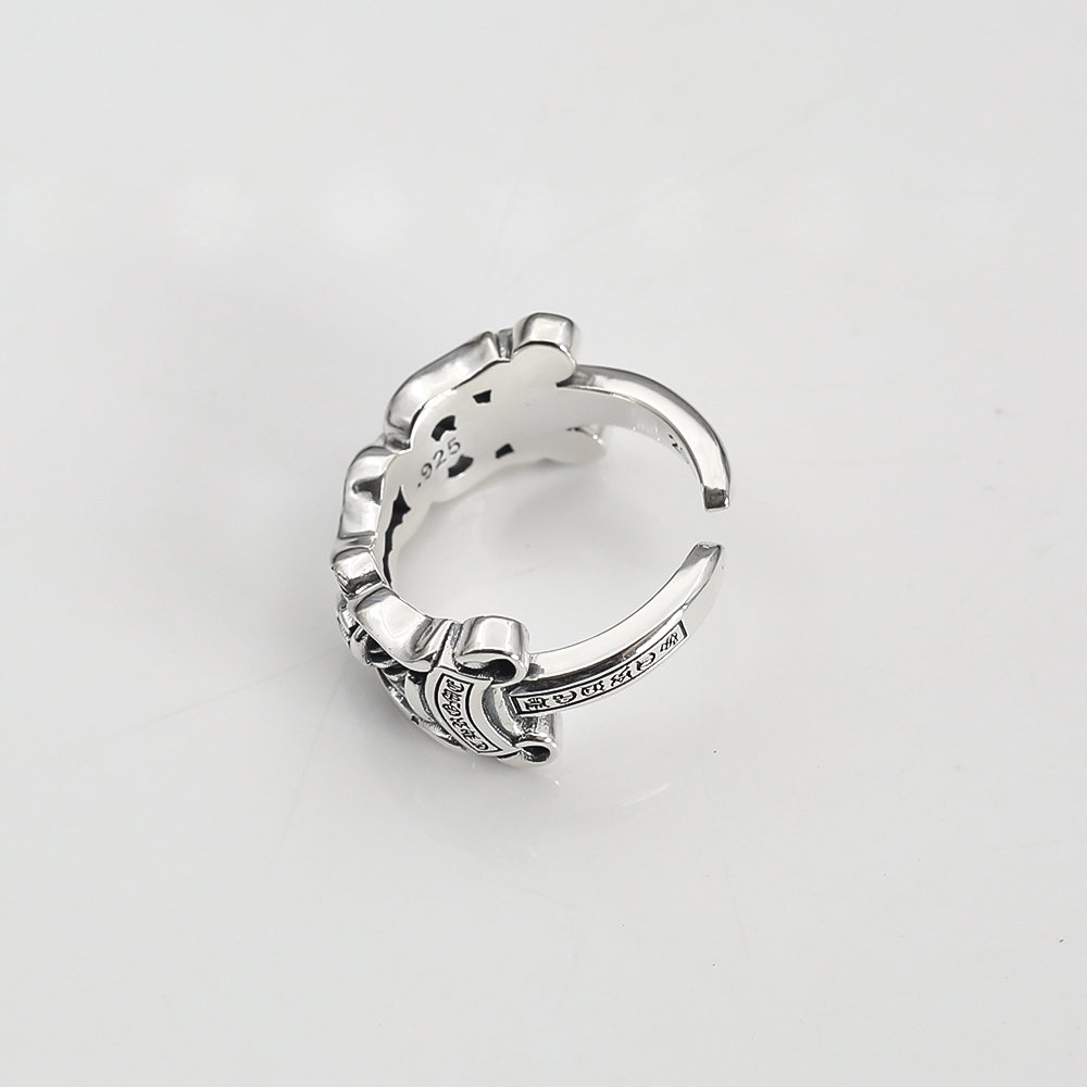 【Chrome Hearts】  男性と女性のためのクロエハートファッションパーソナリティリング-BRAND OFF