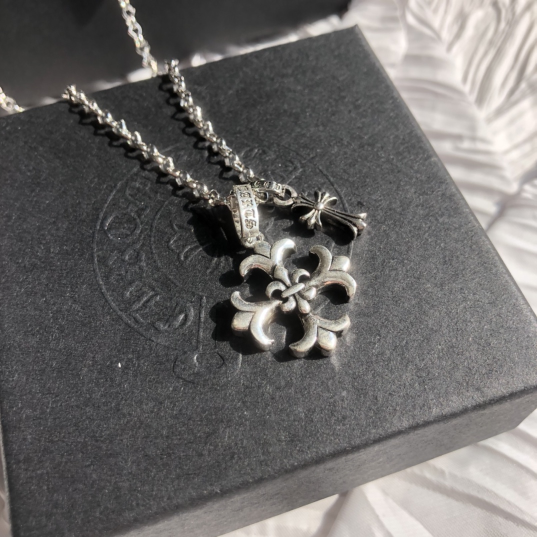 Chrome Hearts クロムハーツ クロスネックレス 55cm-BRAND OFF