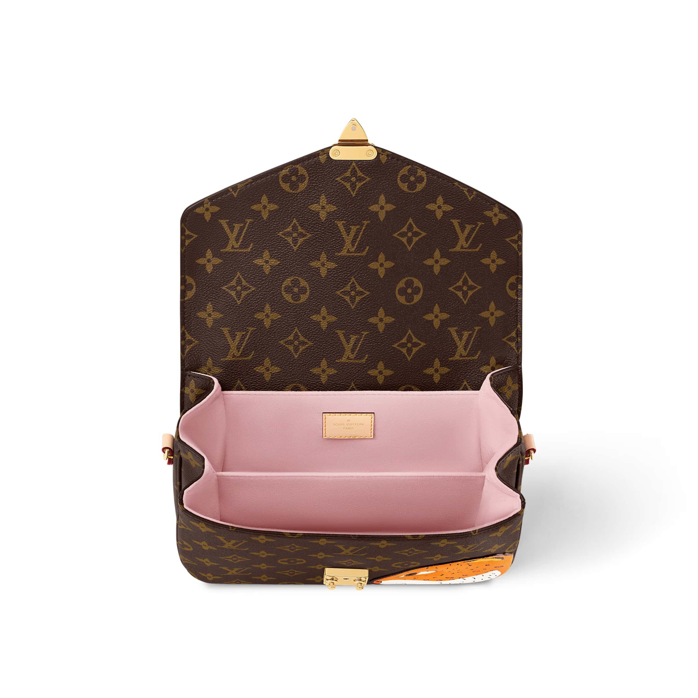 LOUISVUITTON モノグラムキャンバスボディにグレイン牛革のレオパードパッチ付き M47203 M40780-BRAND OFF