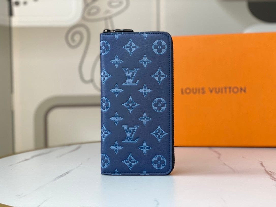 LouisVuitton 21SS CARTEIRA VERTICAL ZIPPY wallet Navy 長財布 M80423-BRAND OFF