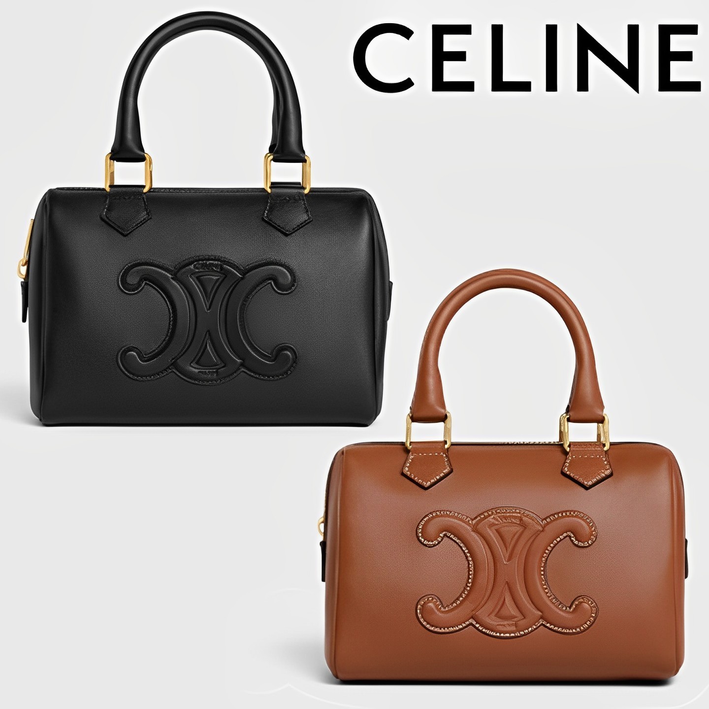 【CELINE】キュイル トリオンフ スモールボストン バック-BRAND OFF