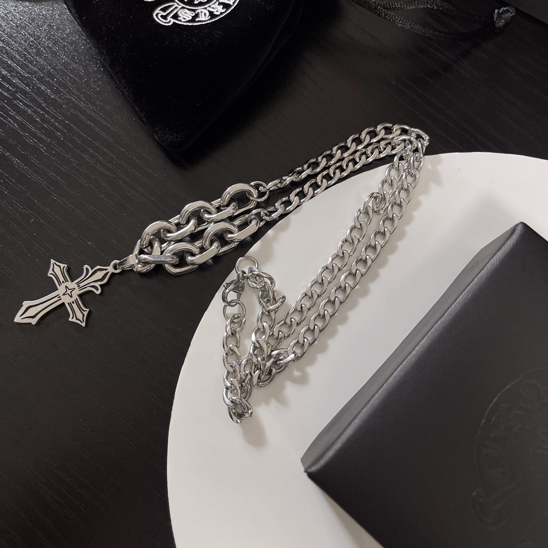 【Chrome Hearts】ネックレス、新しいネックレス万能シンプルファッションオーナメント-BRAND OFF