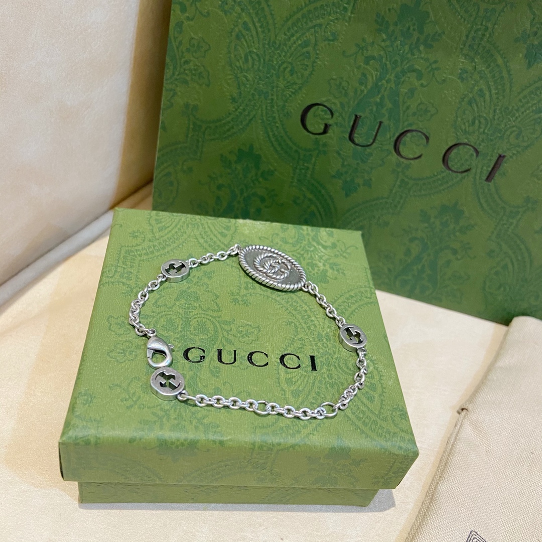 GUCCI インターロッキングG ブレスレット-BRAND OFF