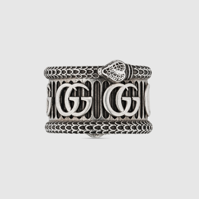 【2026】GUCCI ダブルGシルバーリング-BRAND OFF