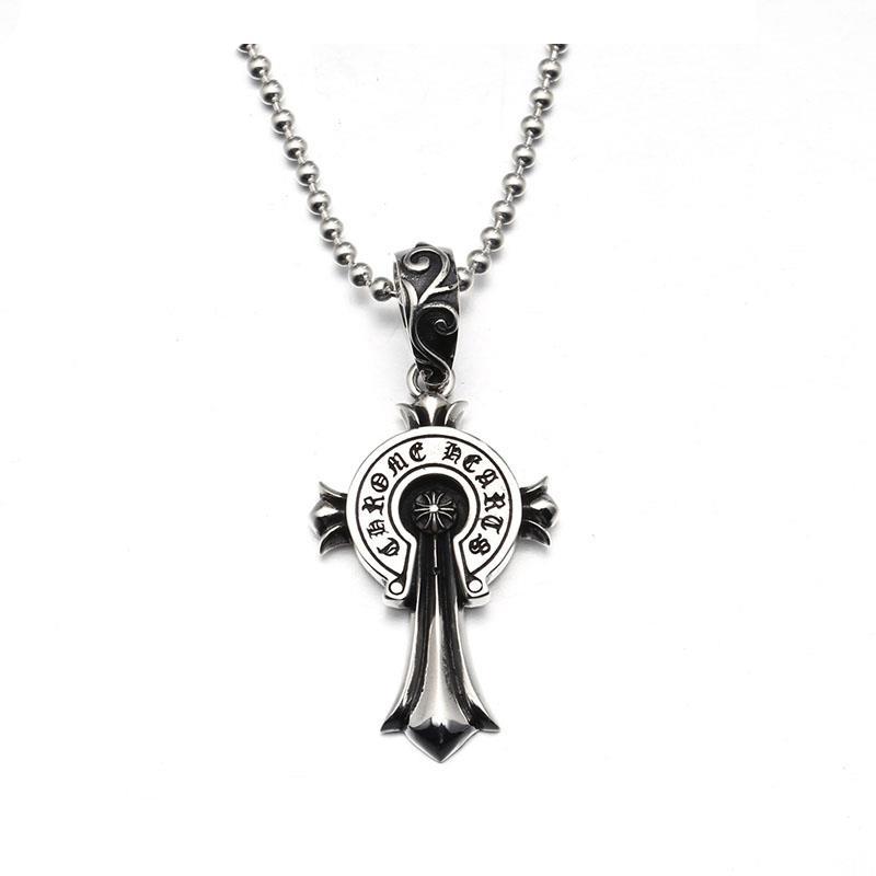 Chrome Hearts クロムハーツ バッジクロスネックレス 65cm-BRAND OFF