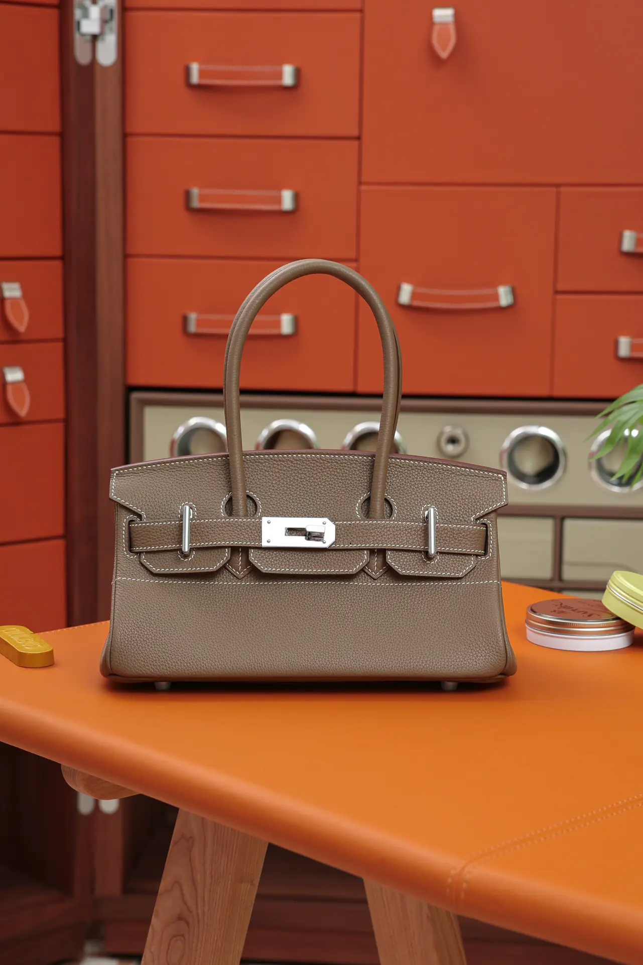 HERMES★エレファントグレー BIRKIN アンダーアームスタイル-BRAND OFF