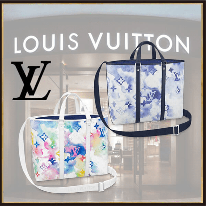 LOUIS VUITTON新作 ウォーターカラー モノグラム トートバッグGM M45754/M45755-BRAND OFF