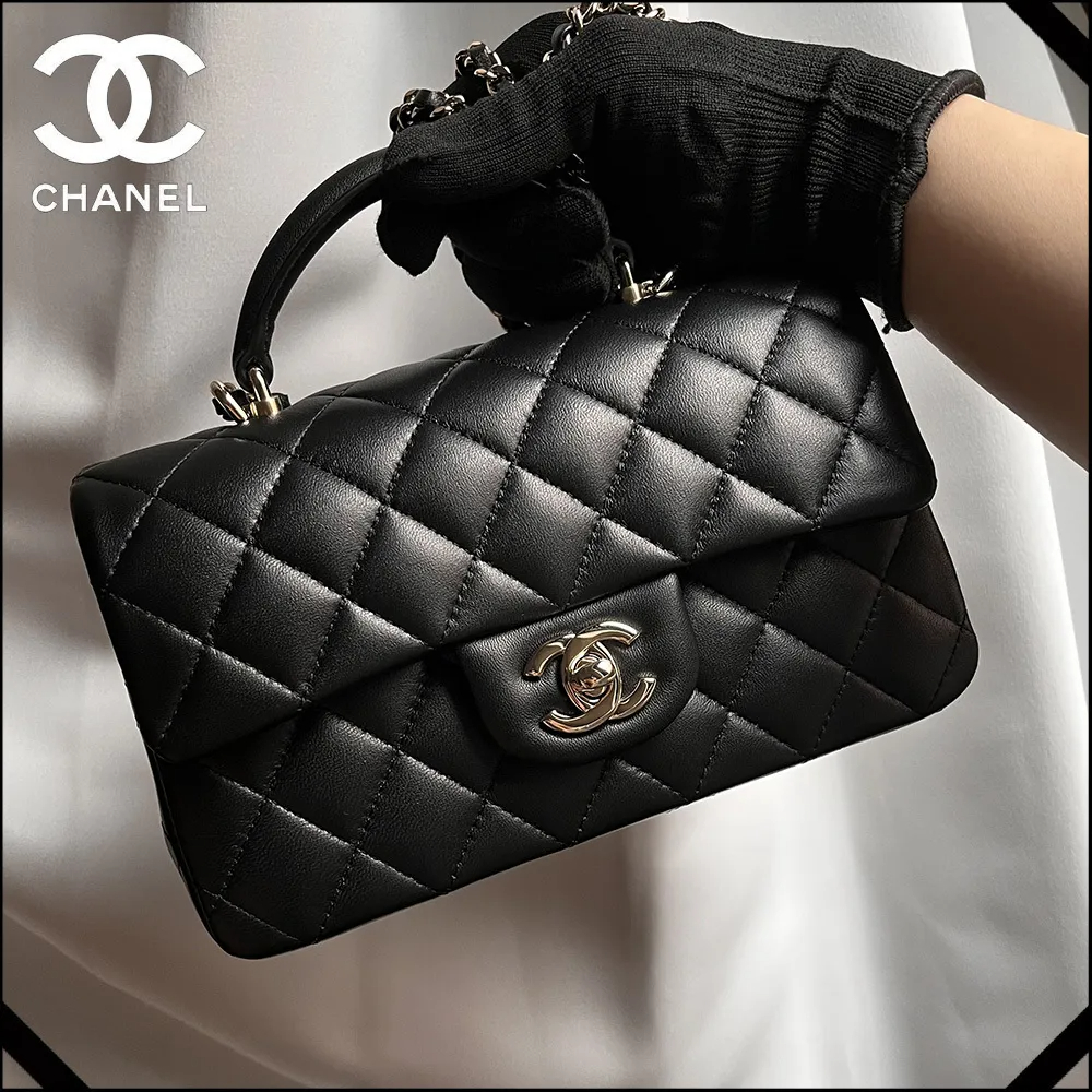 《可愛い一級品》CHANEL トップハンドル ミニフラップバッグ-BRAND OFF
