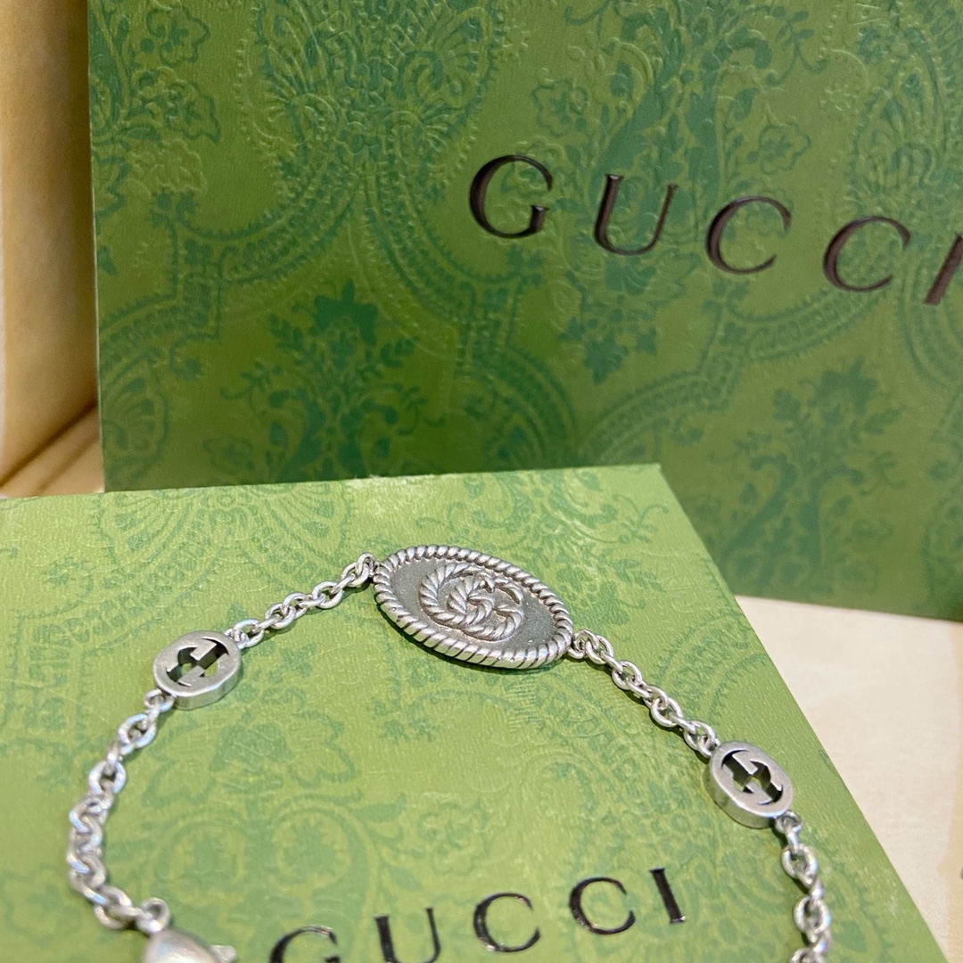 GUCCI インターロッキングG ブレスレット-BRAND OFF