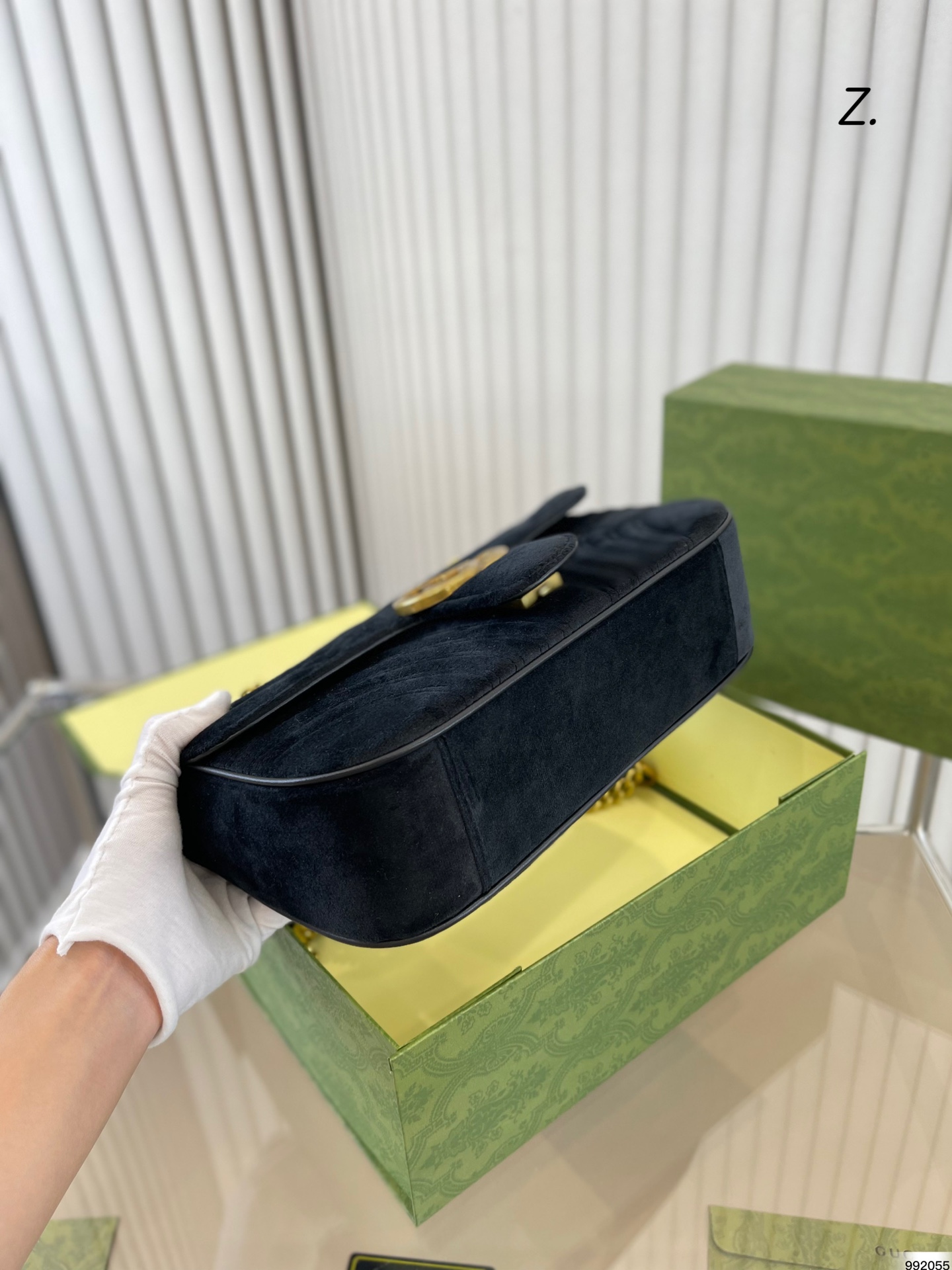 Gucciベルベットバッグ GG Marmontクラシックハンドバッグ-BRAND OFF