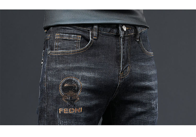 FENDI (フェンディ)公式旗艦店 刺繍ロゴ 、新作ジーンズ-BRAND OFF