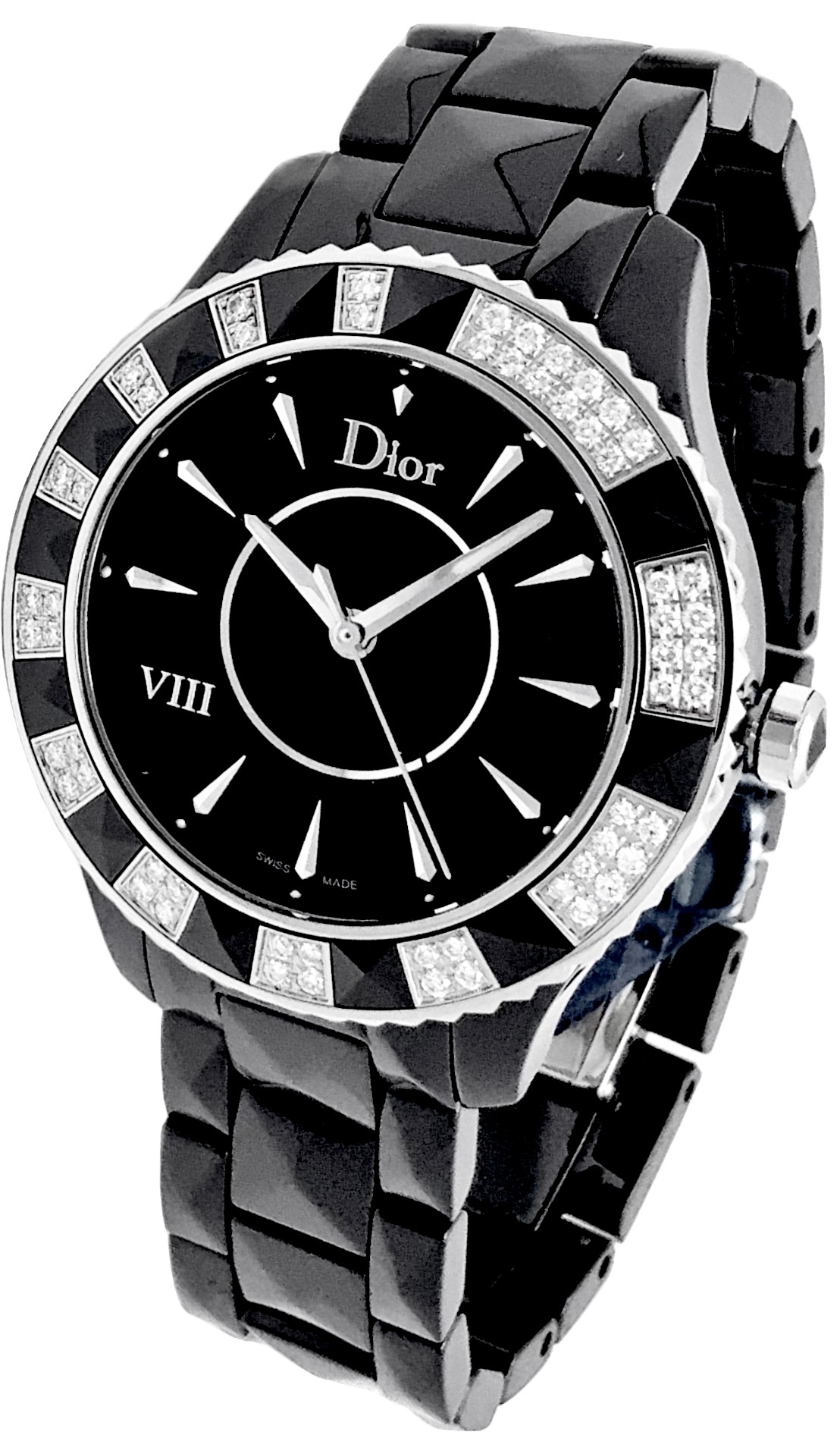 セール!DIOR VIII 黒セラミック ダイヤモンド腕時計CD1241E0C001-BRAND OFF