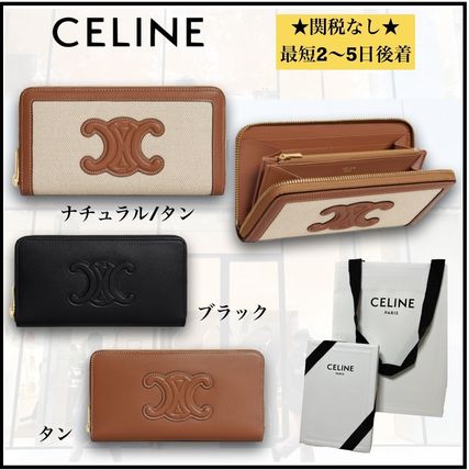★国内即発直営★ CELINE トリオンフ ジップウォレット 長財布-BRAND OFF