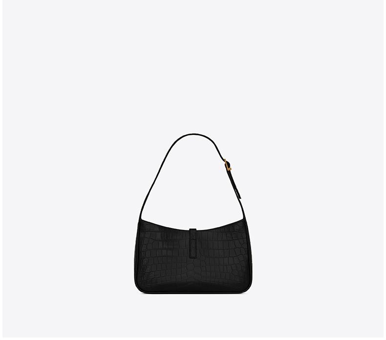 サンローランウィメンズHOBOLE5À7クロコダイルエンボスレザーホーボーバッグ-BRAND OFF