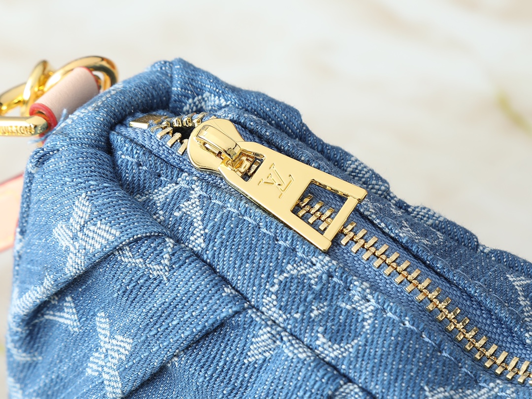 LOUIS VUITTON ルイヴィトン M13571 Pochette Valley デニムバッグ-BRAND OFF