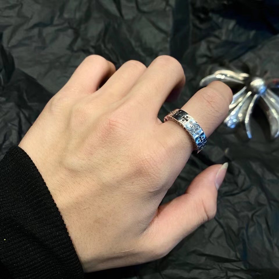 【2026】【Chrome Hearts】  男性と女性のためのクロエハートファッションパーソナリティリング-BRAND OFF