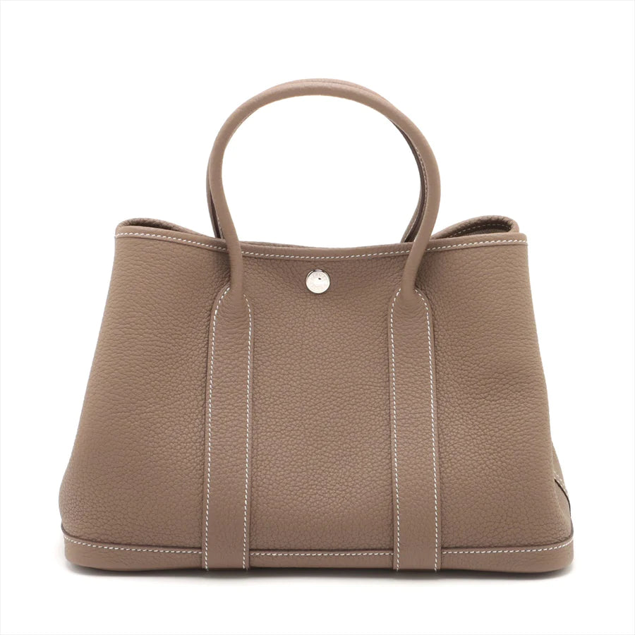 HERMES エルメス ガーデンパーティTPM カントリー エトゥープ シルバー金具-BRAND OFF