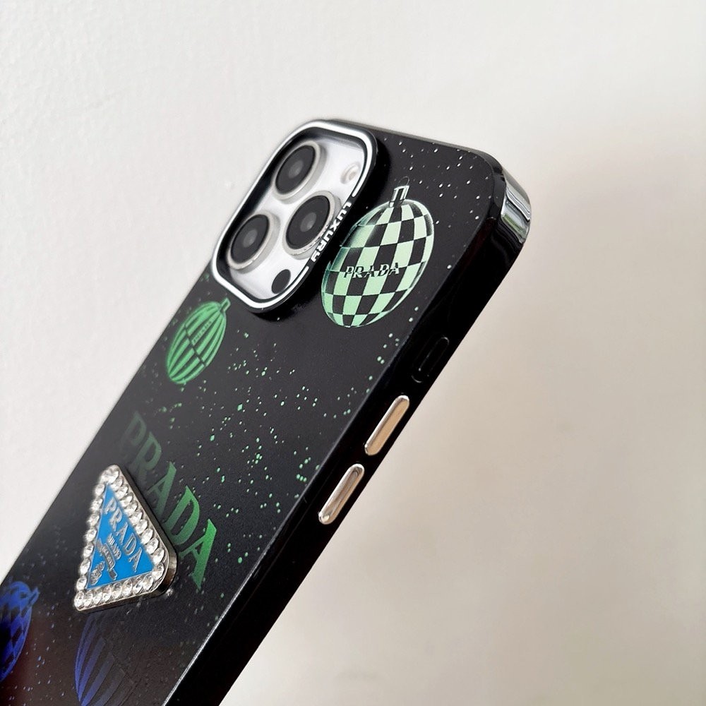 Prada【T5207】P家のダイヤモンドロゴ適用、Apple 16 Pro Maxケース、最新のiPhone 15 Plus、ブランド14 Pro男性向け、iPhone 13上品なプリント、少数派向け12、耐衝撃14女性向けフルカバー、13カメラレンズ保護、11高級。