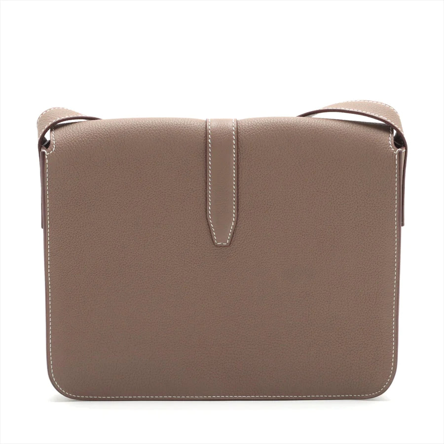 エルメス スティーブ ライト ジュニア トゴ エトゥープ シルバー金具-BRAND OFF