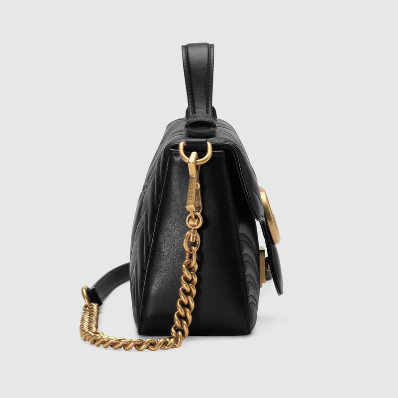 GUCCI GGマーモント ミニ トップハンドルバッグ-BRAND OFF