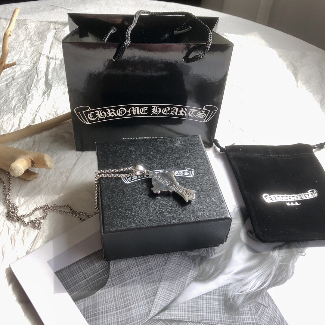 Chrome Hearts クロムハーツ バッジクロスネックレス 65cm-BRAND OFF