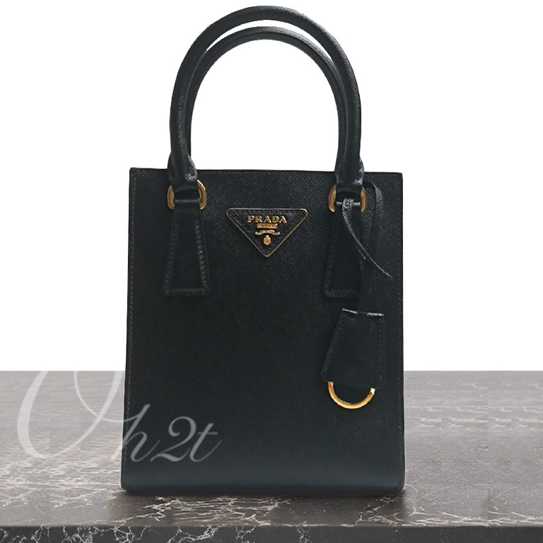 PRADA サフィアーノレザー ハンドバッグ-BRAND OFF