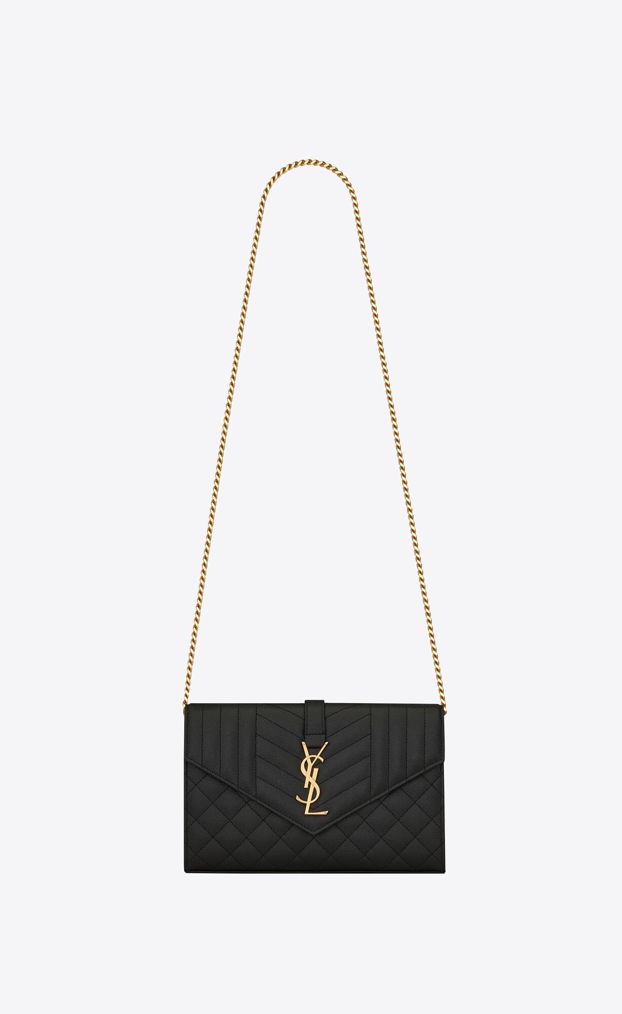 MONOGRAMMIXMATELASSÉグレインエンボスレザーチェーンウォレット-BRAND OFF