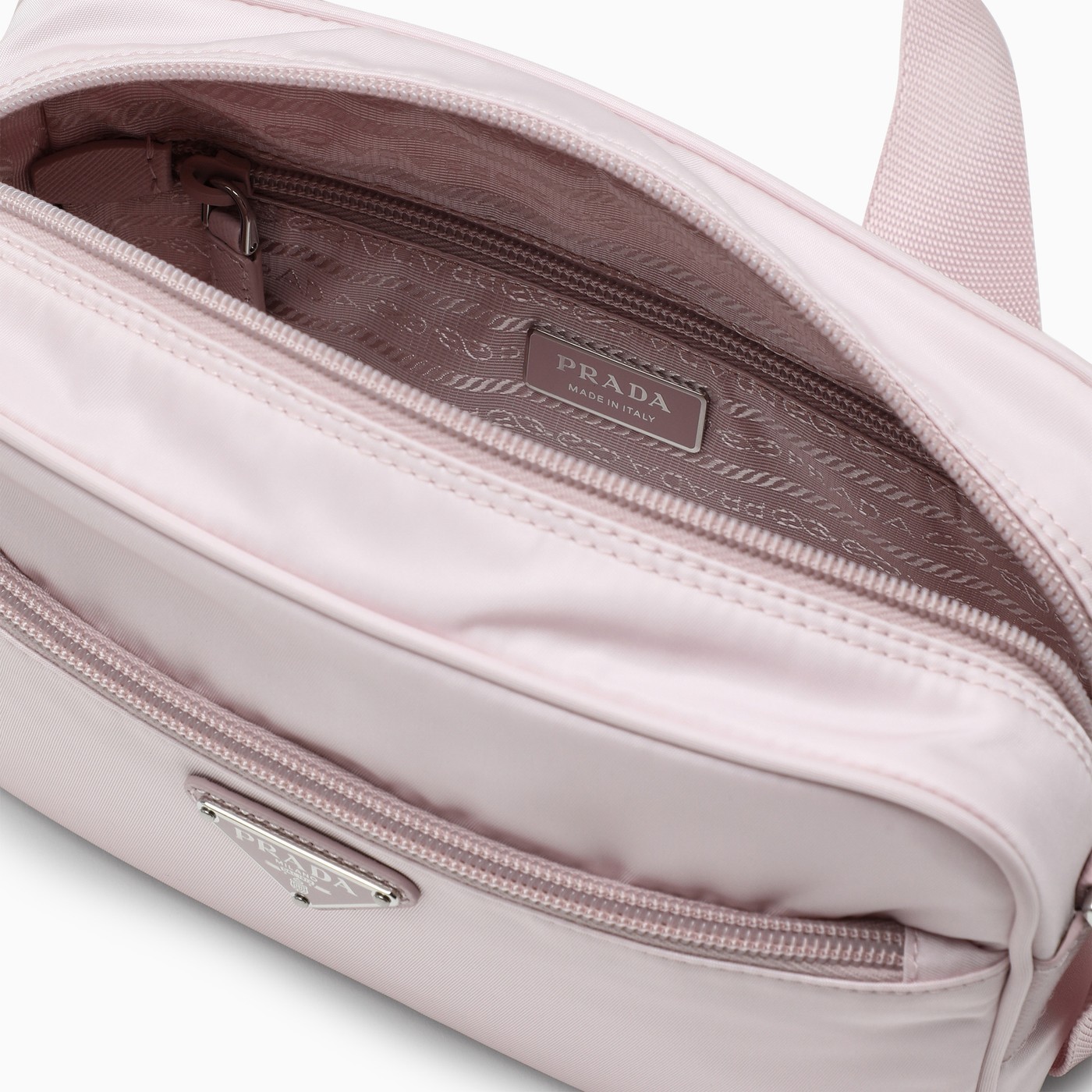 PRADA プラダ RE NYLON ロゴ ミニポーチ付き クロスボディバッグ-BRAND OFF