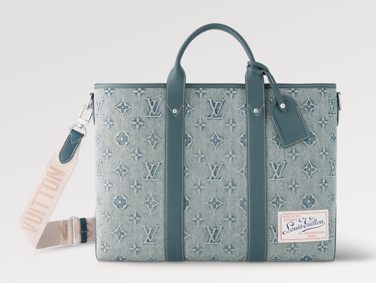 Louis Vuitton バッグ《Weekend》ブルー レザー ロゴ 直営店 M22537-BRAND OFF