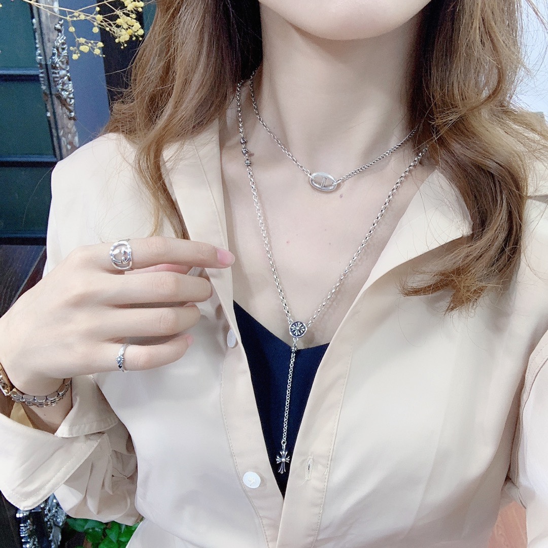 【CHROME HEARTS】ネックレス、新しいネックレス万能シンプルファッションオーナメント240812-BRAND OFF