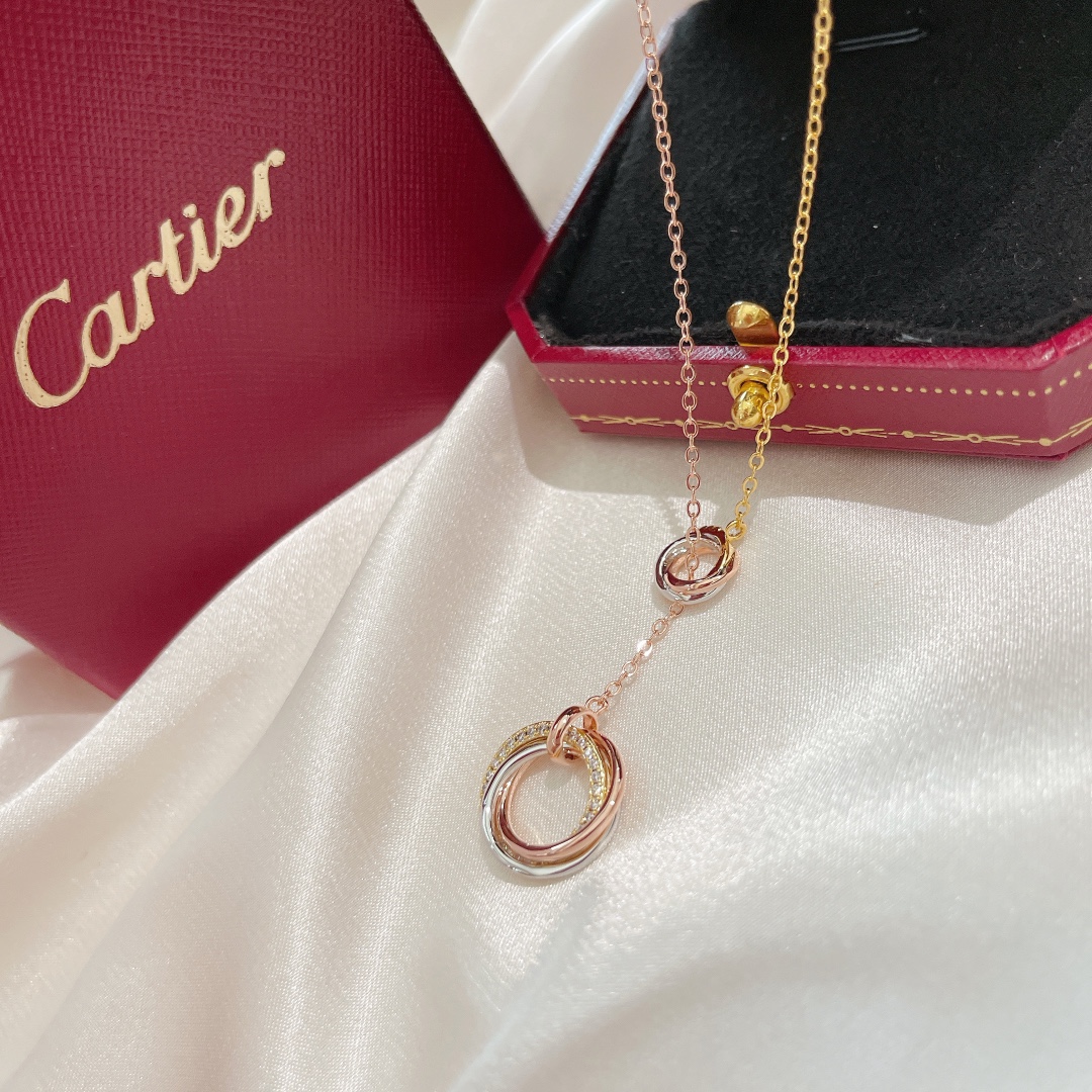 【CARTIER】ネックレス、新しいネックレス万能シンプルファッションオーナメント 2472-BRAND OFF