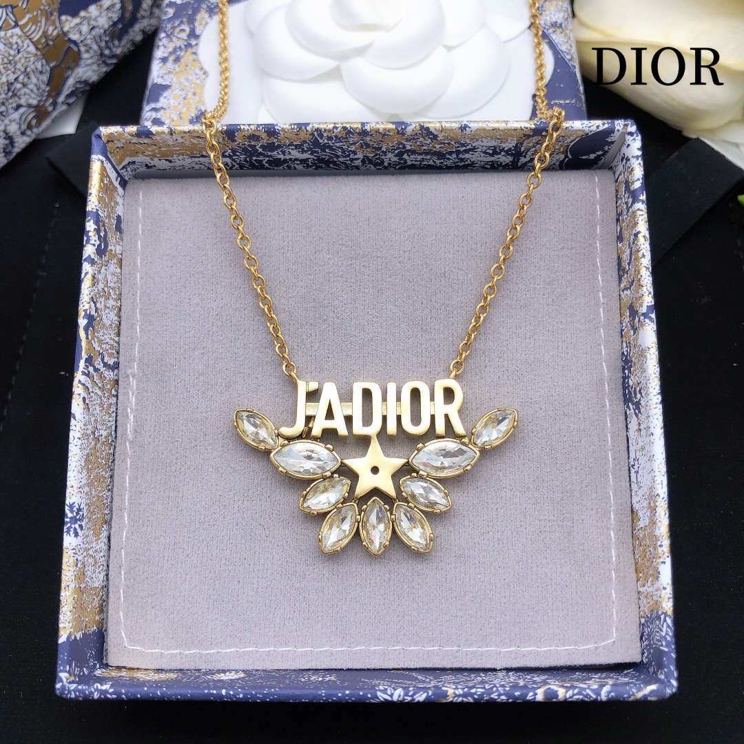 【DIOR】ネックレス、新しいネックレス万能シンプルファッションオーナメント-BRAND OFF