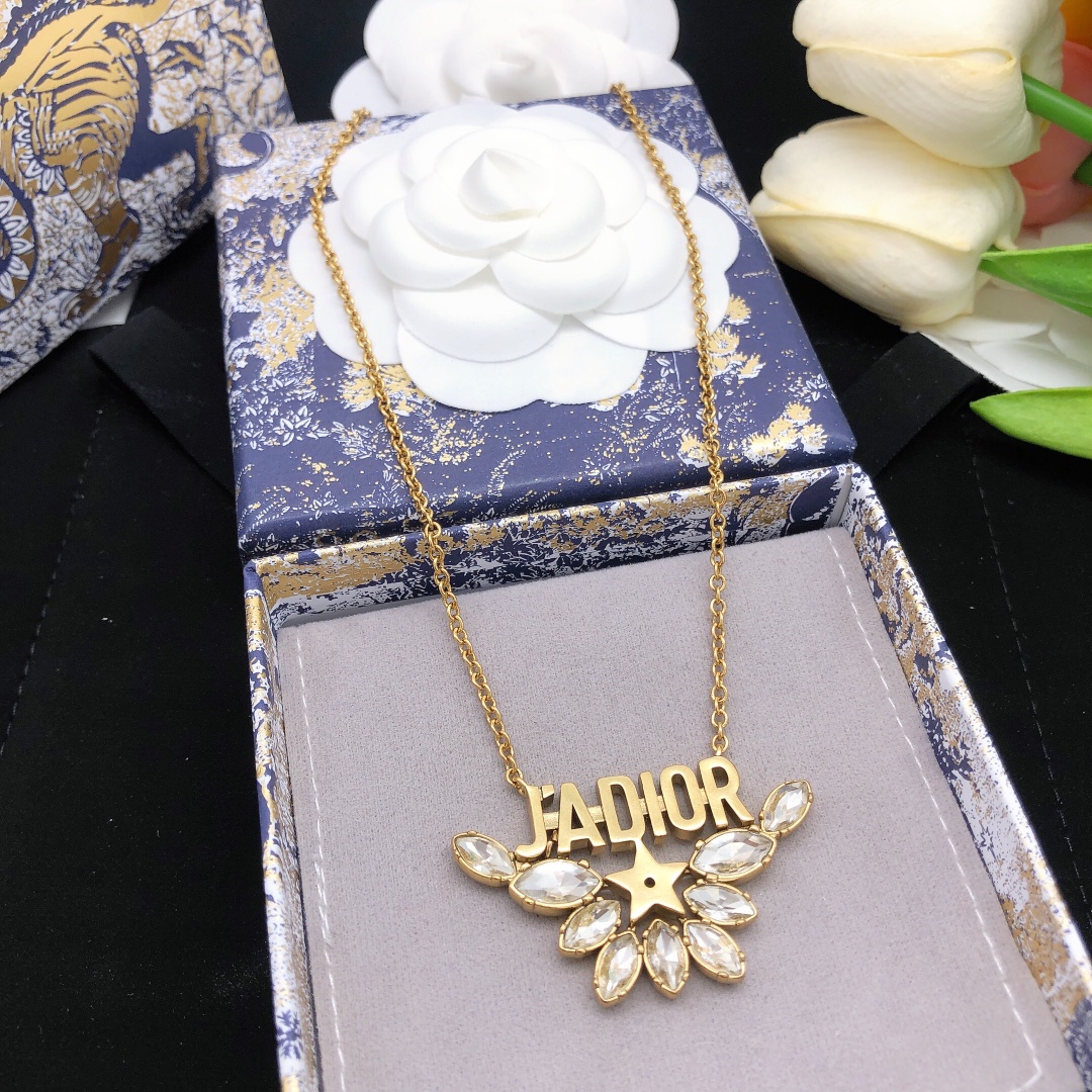 【DIOR】ネックレス、新しいネックレス万能シンプルファッションオーナメント-BRAND OFF