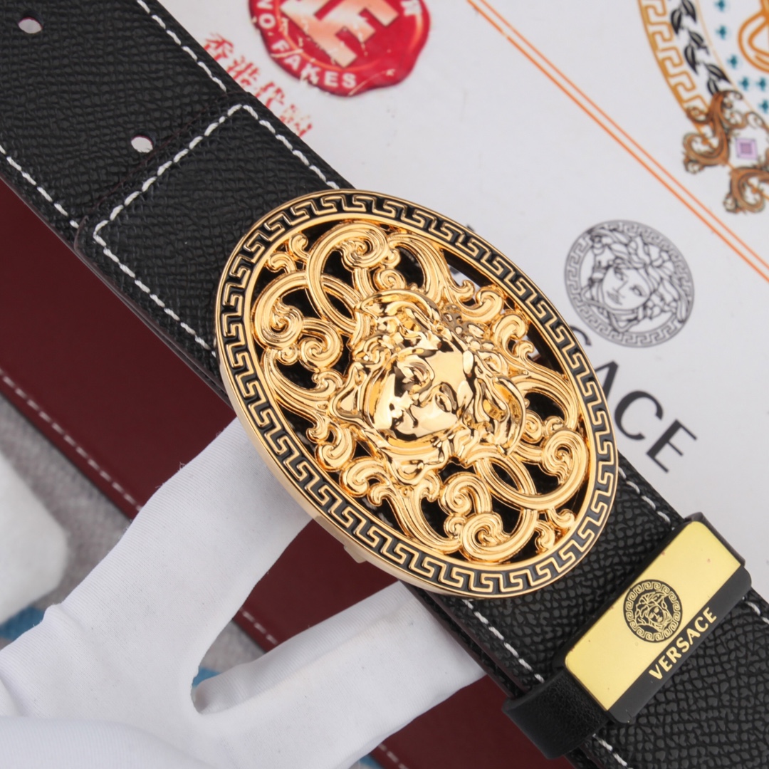 【VERSACE】(ヴェルサーチ) 3.8cmベルト メンズ-BRAND OFF