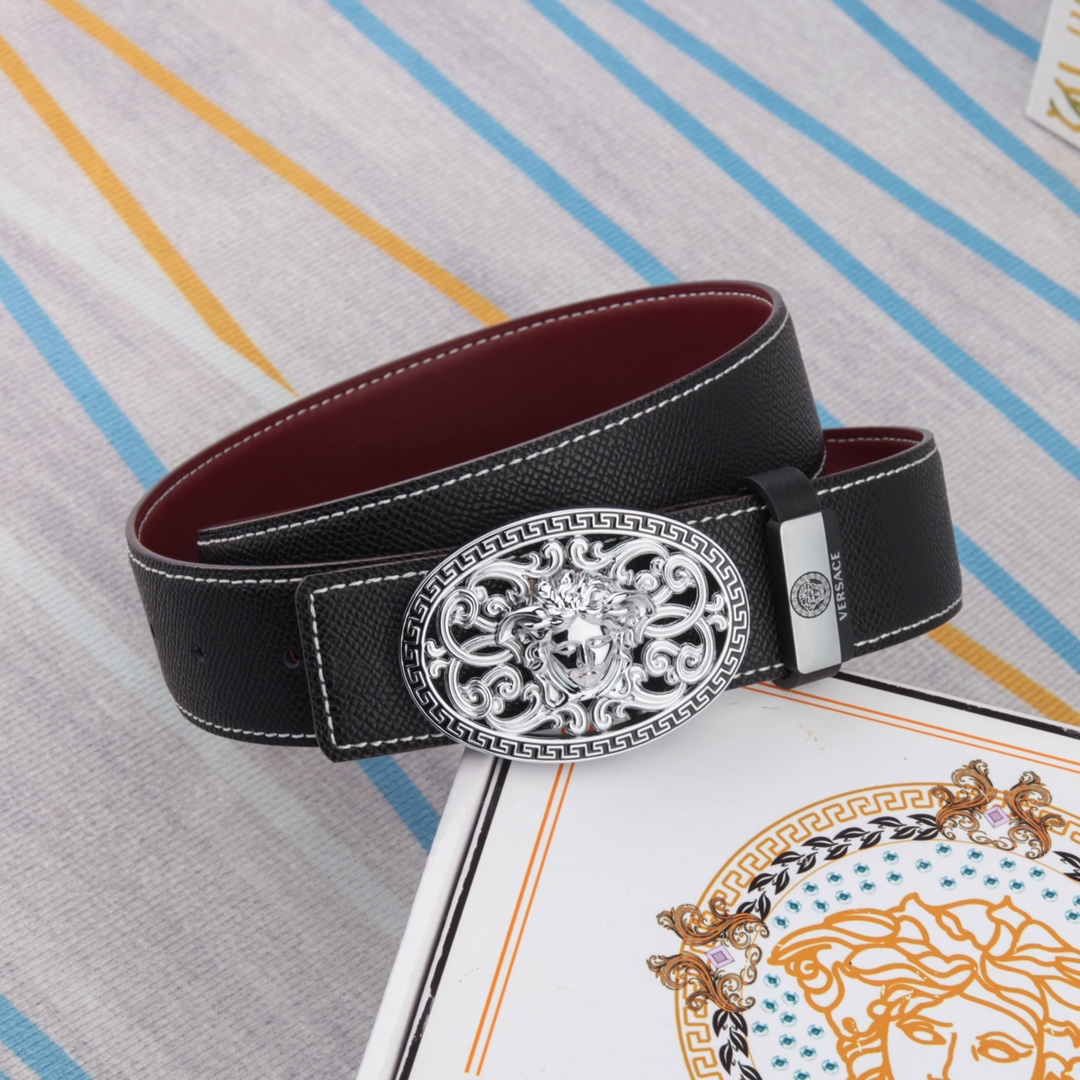 【VERSACE】(ヴェルサーチ) 3.8cmベルト メンズ-BRAND OFF