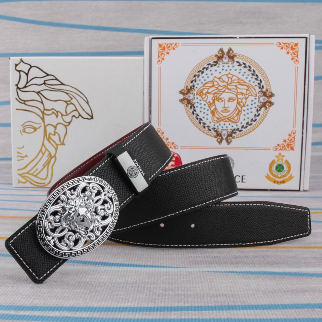 【VERSACE】(ヴェルサーチ) 3.8cmベルト メンズ-BRAND OFF