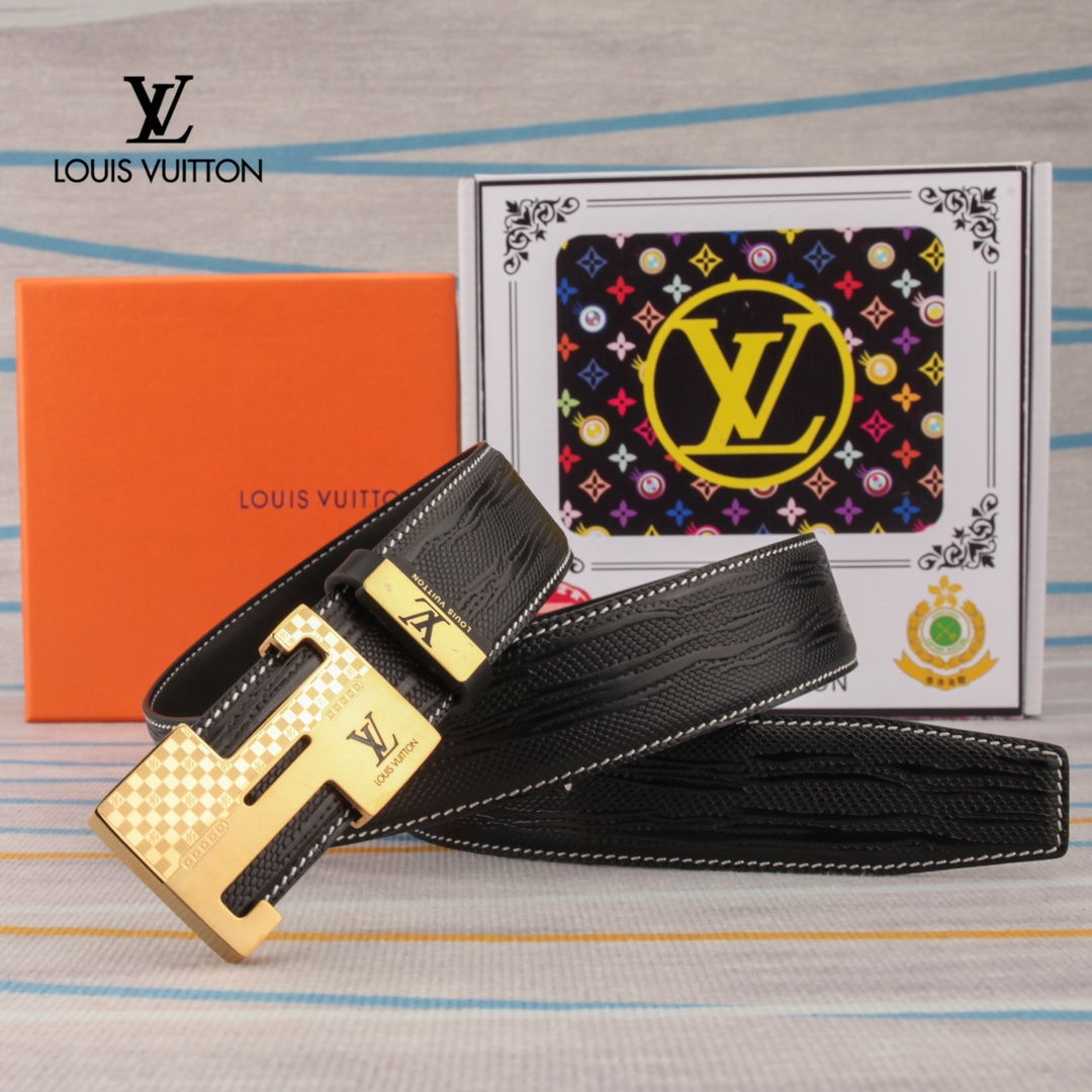 【 LOUIS VUITTON】(ルイヴィトン) 3.8cmベルト メンズ-BRAND OFF