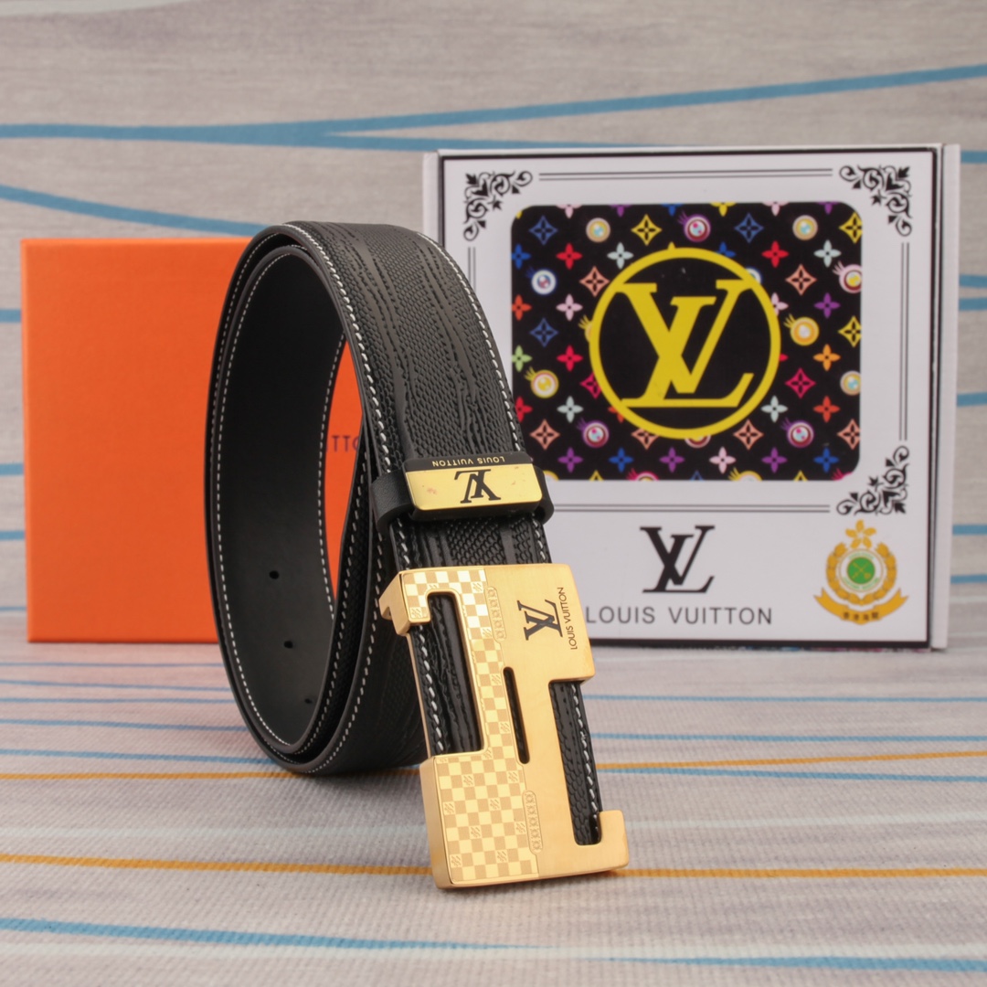 【 LOUIS VUITTON】(ルイヴィトン) 3.8cmベルト メンズ-BRAND OFF