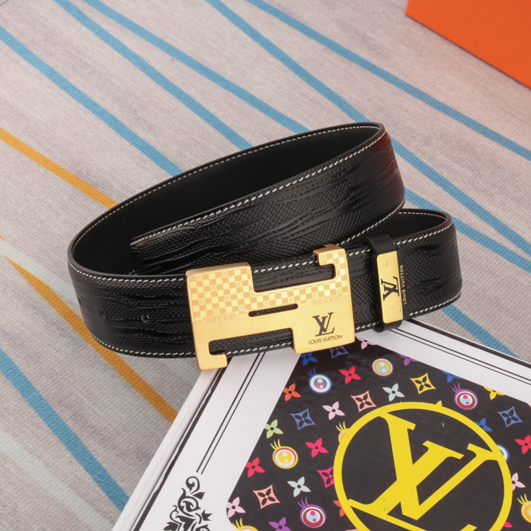 【 LOUIS VUITTON】(ルイヴィトン) 3.8cmベルト メンズ-BRAND OFF