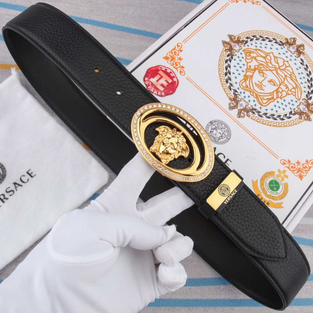 【VERSACE】(ヴェルサーチ) 3.8cmベルト メンズ-BRAND OFF