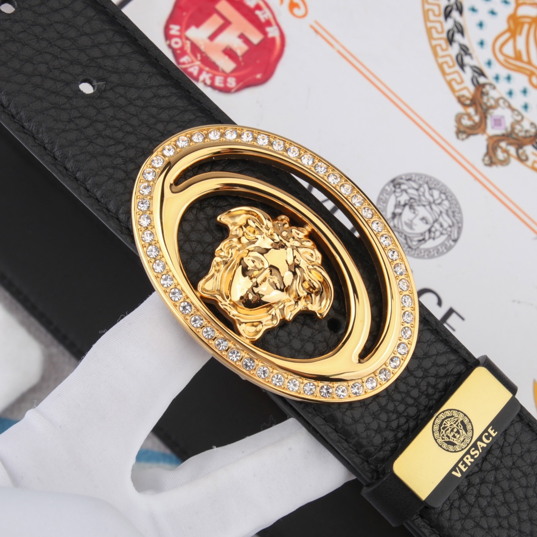 【VERSACE】(ヴェルサーチ) 3.8cmベルト メンズ-BRAND OFF