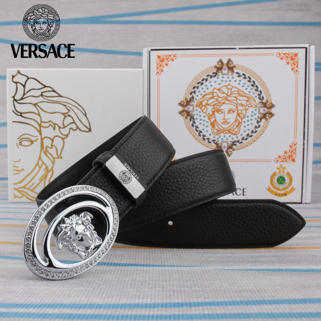 【VERSACE】(ヴェルサーチ) 3.8cmベルト メンズ-BRAND OFF