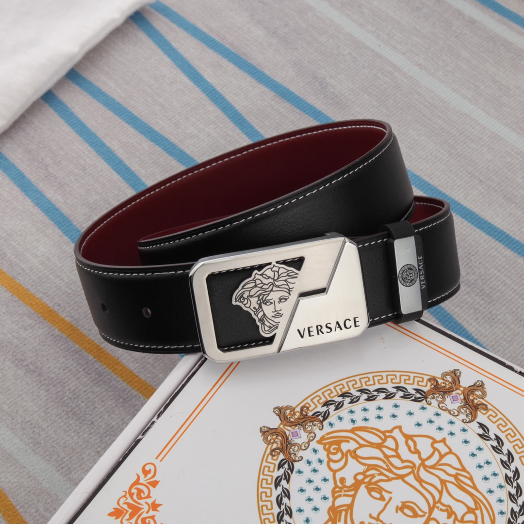 【VERSACE】(ヴェルサーチ) 3.8cmベルト メンズ-BRAND OFF