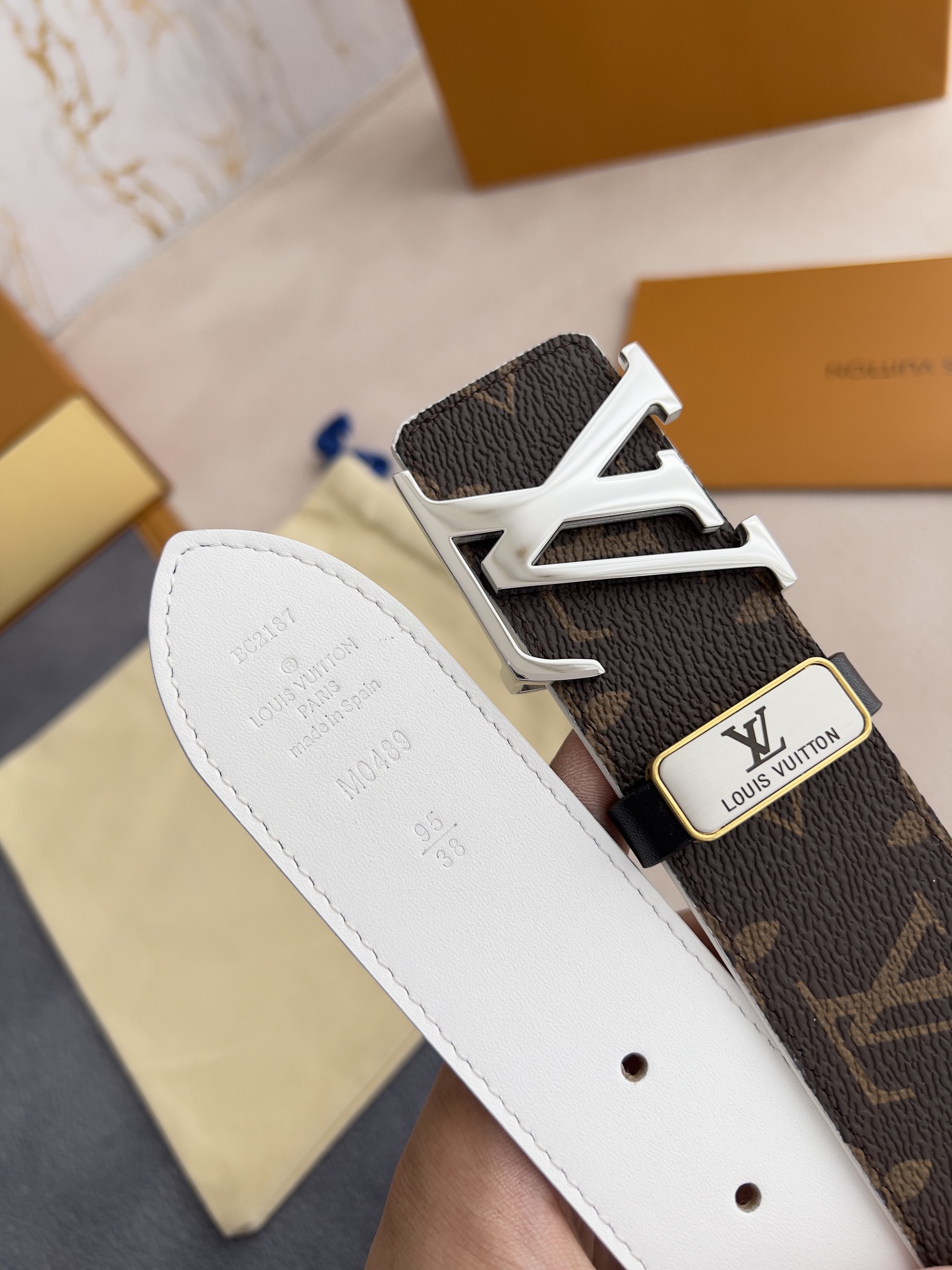 【 LOUIS VUITTON】(ルイヴィトン) 3.8cmベルト メンズ-BRAND OFF