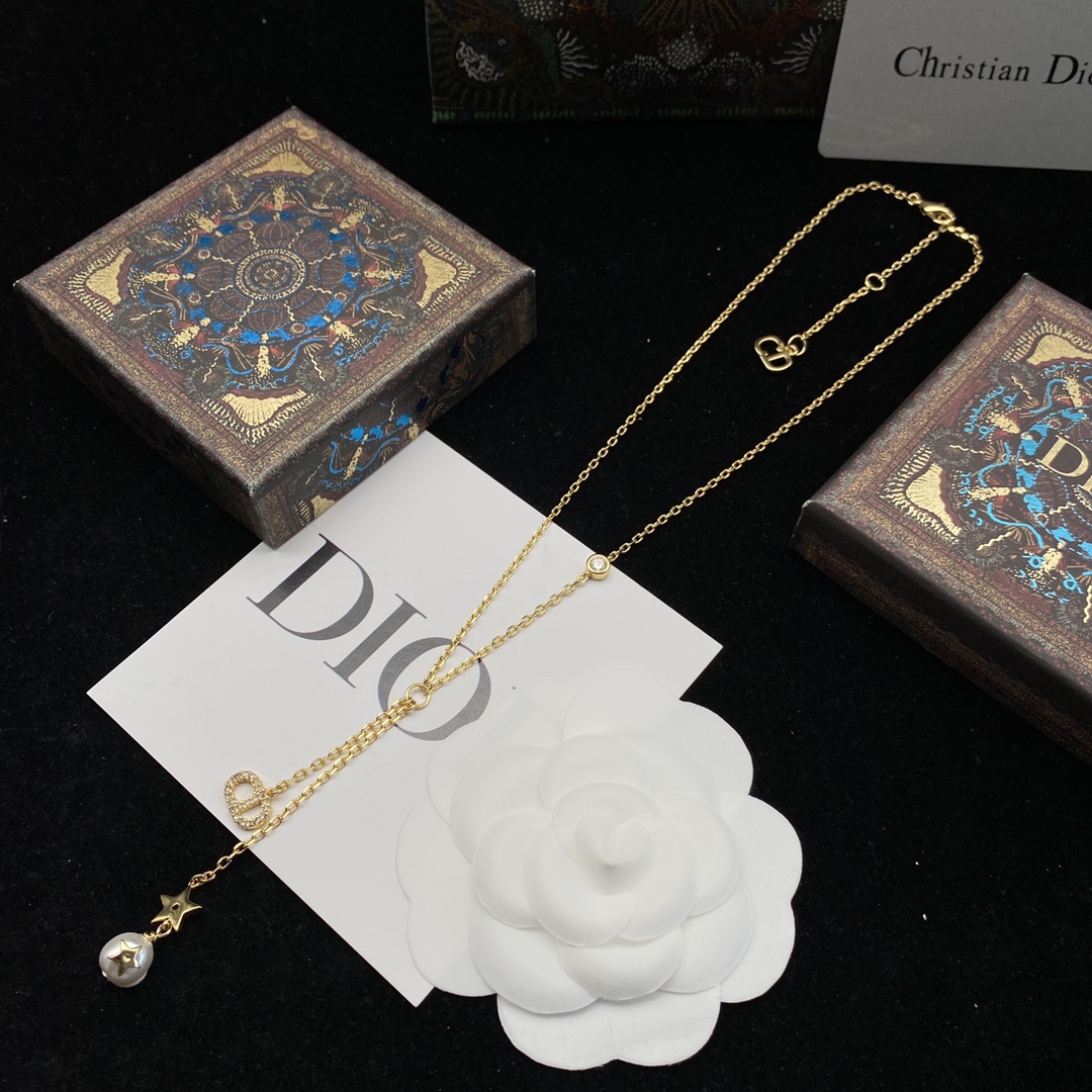 【DIOR】ネックレス、新しいネックレス万能シンプルファッションオーナメント-BRAND OFF