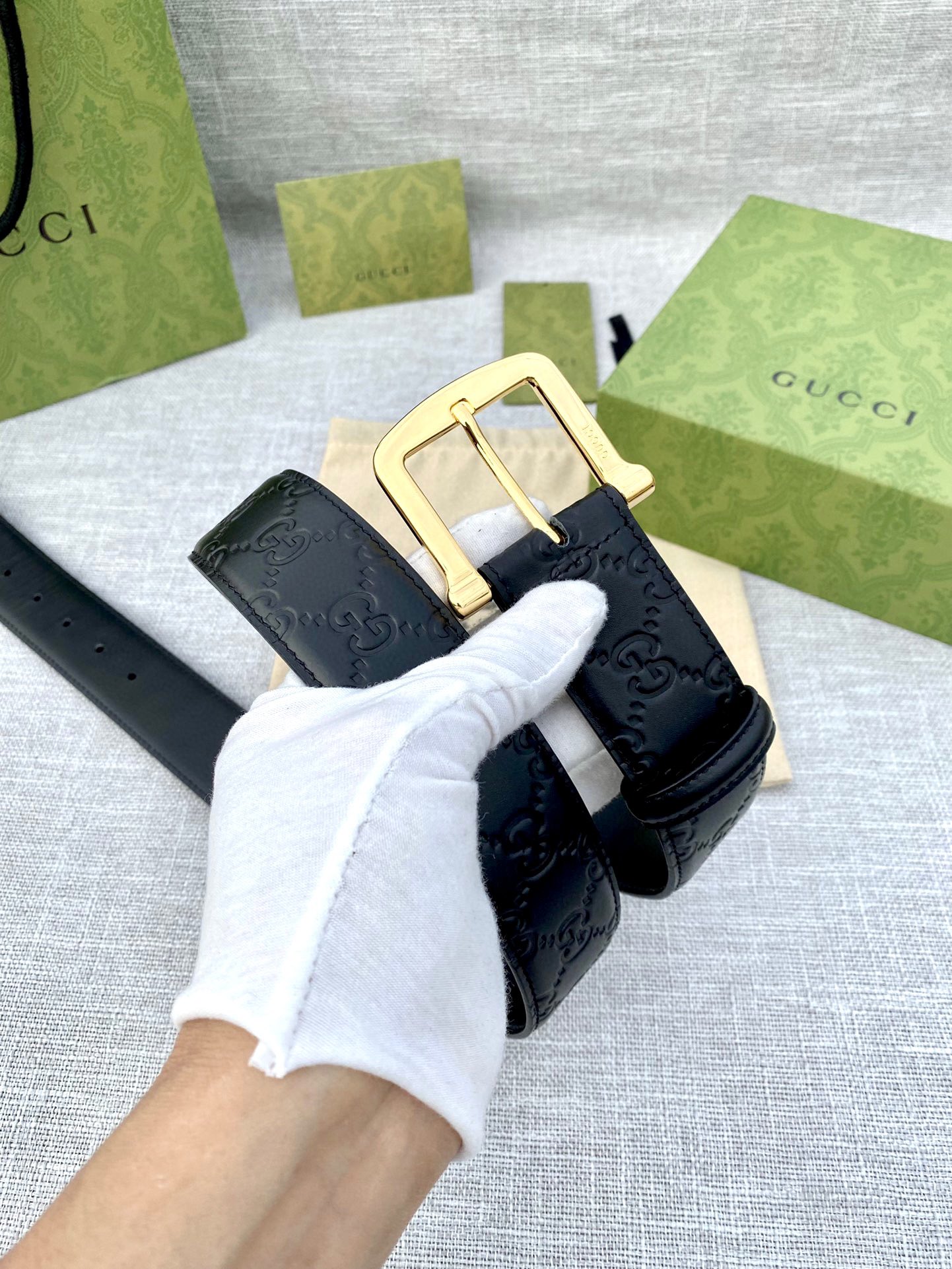 【GUCCI】(クッチ) 4cmベルト メンズ-BRAND OFF