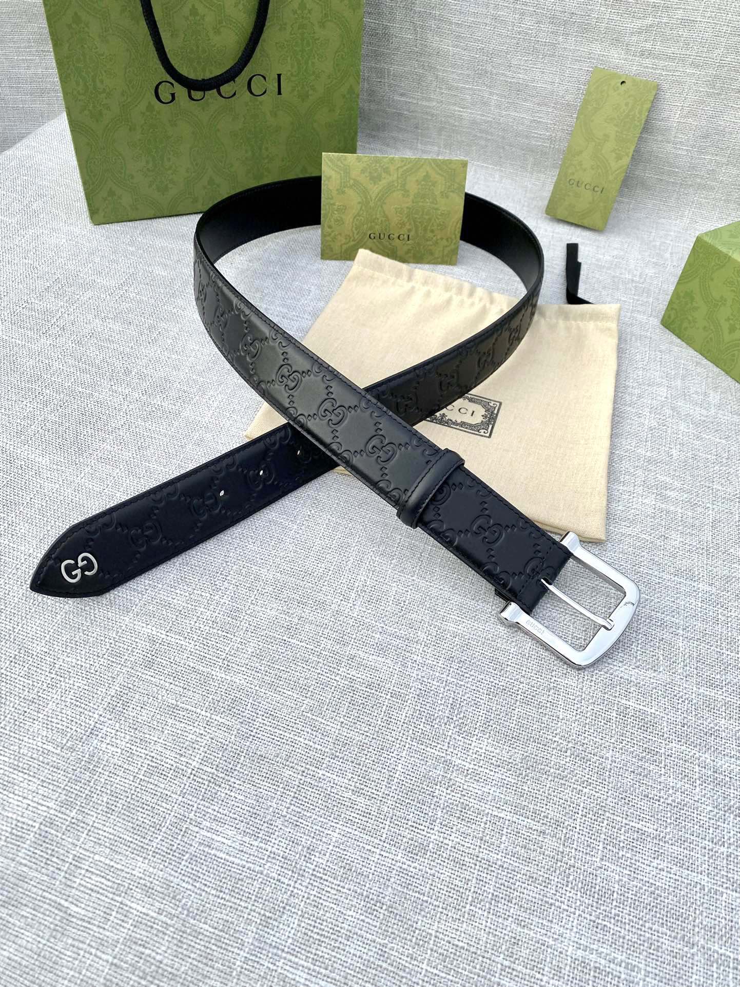 【GUCCI】(クッチ) 4cmベルト メンズ-BRAND OFF