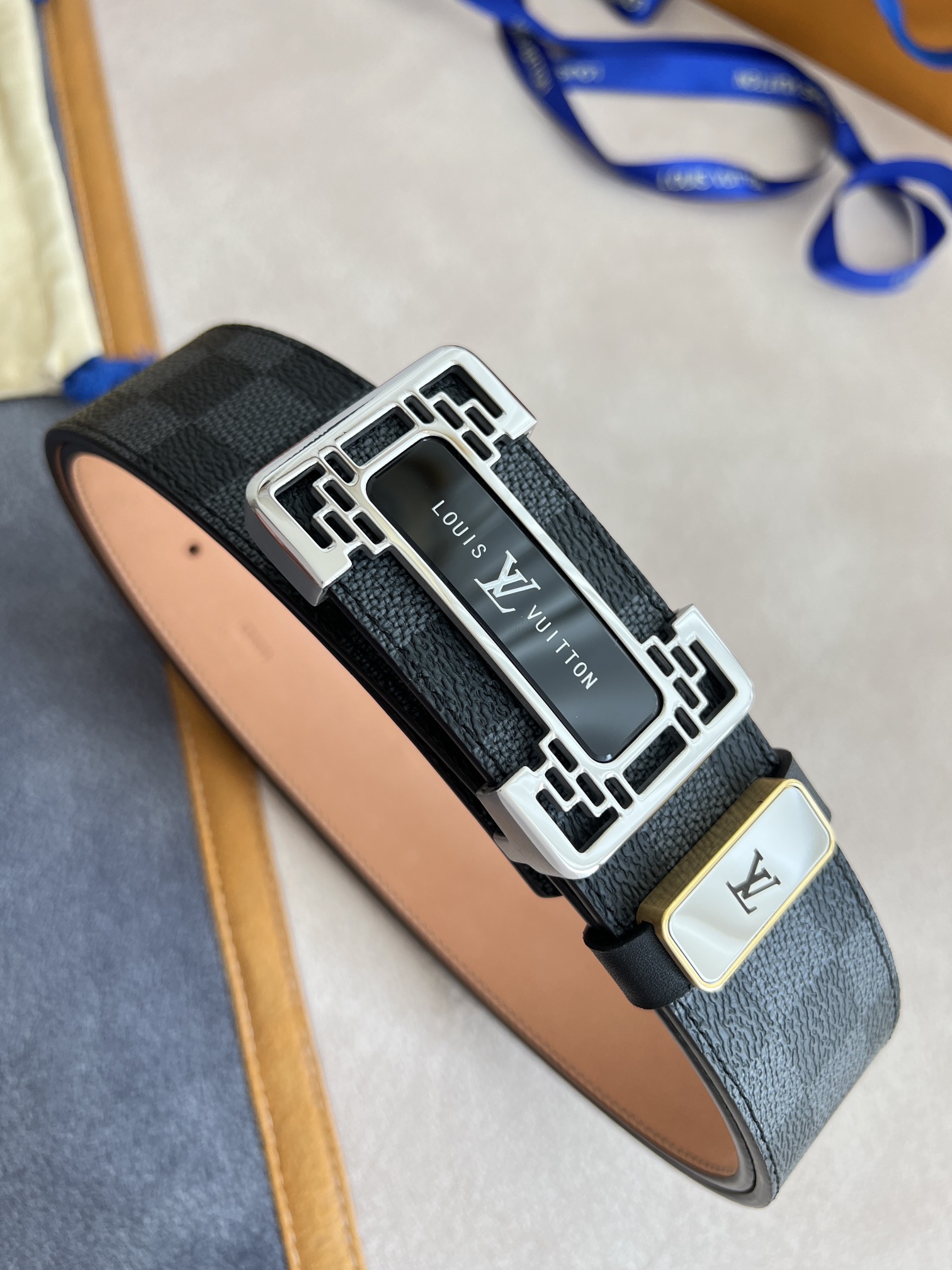 【 LOUIS VUITTON】(ルイヴィトン) 3.8cmベルト メンズ-BRAND OFF