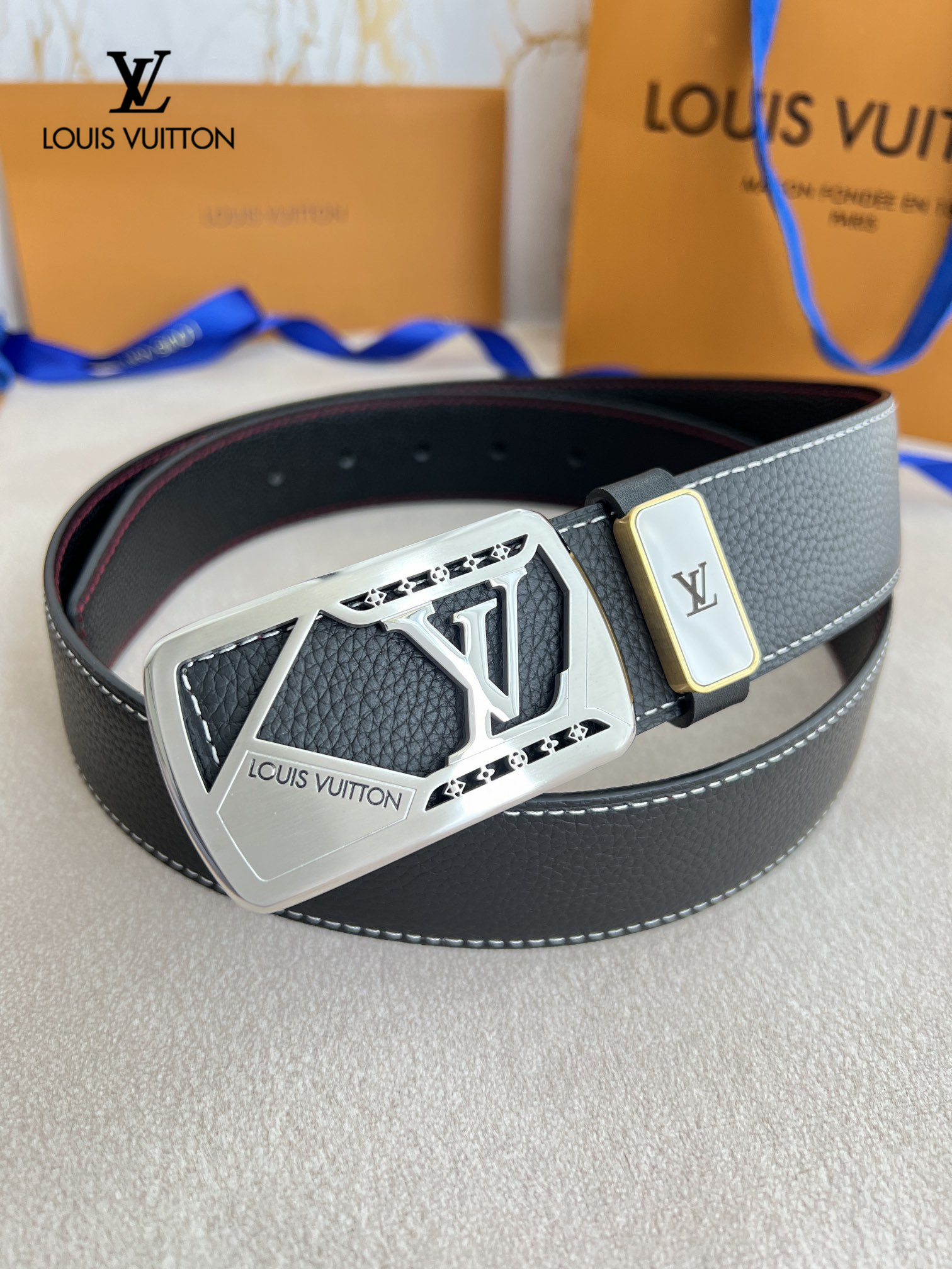 【 LOUIS VUITTON】(ルイヴィトン) 3.8cmベルト メンズ-BRAND OFF